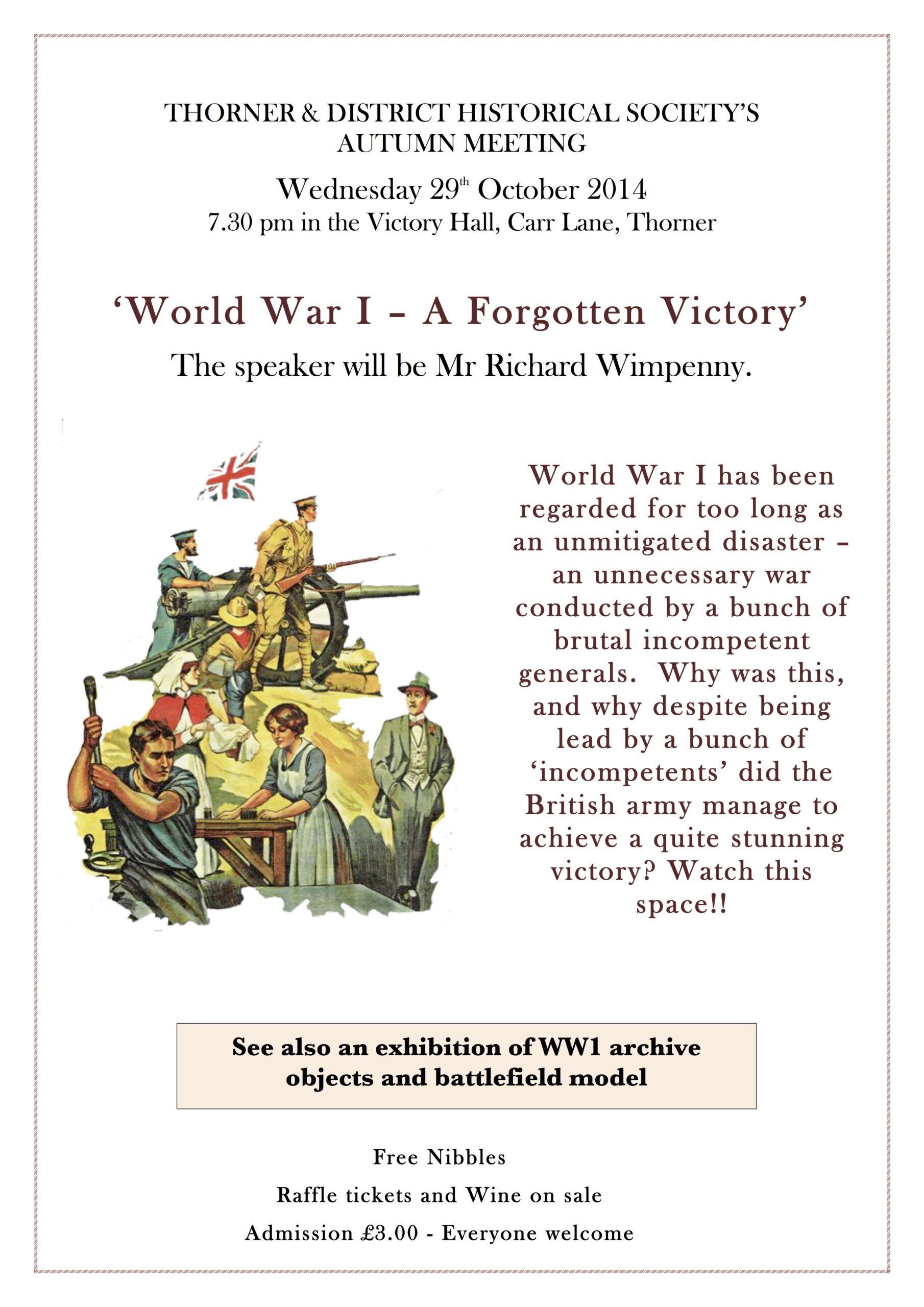 WW1 talk by RW